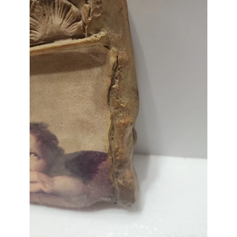 Vintage Fresco Style Wall‎ Plaque Cherubs Raphael's 